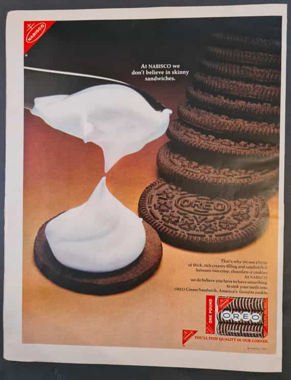 1967 Oreo Cookies Nabisco Original Classic 10×13 VTG Print Advertisement Ad BTV