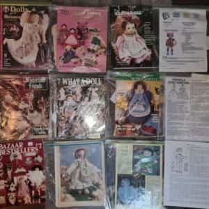 12 Vtg Soft Doll Making Books and Patterns 80’s 90’s 2000 Some Cut