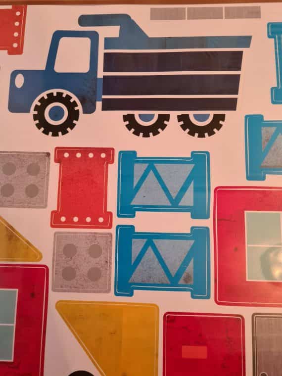 construction-vehicle-repositionable-wall-stickers-dump-truck-nos