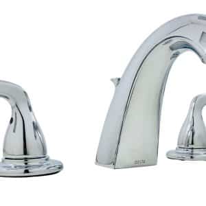 Delta B3511LF-PPU-ECO Foundations 8 in. Widespread 2 Handle Bathroom Faucet in Chrome