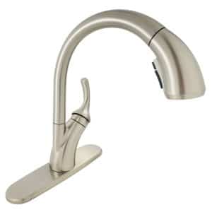 Delta Shiloh 19790Z-SPSD-DST Single Handle Pull Out Sprayer Kitchen Faucet with ShieldSpray in SpotShield Stainless