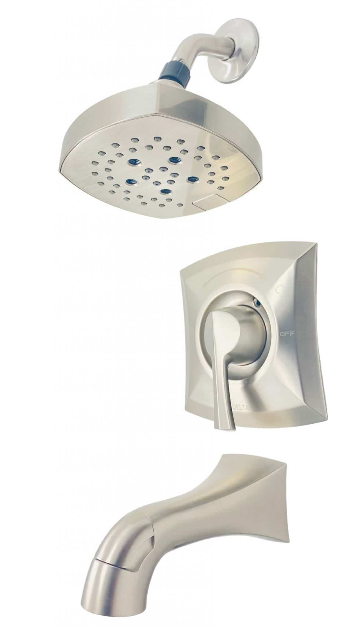 Delta Pierce 144899SP Single Handle 5 Spray Tub and Shower Faucet in
