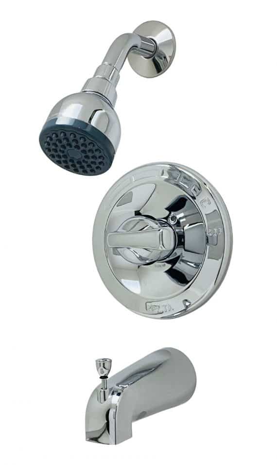 delta-b114900c-foundations-single-handle-1-spray-tub-and-shower-faucet-in-chrome-valve-included