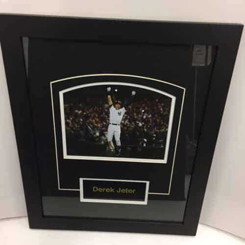 Derek Jeter Photograph Framed from Last Game Hit New York Yankees Plaque