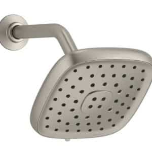 KOHLER Fordra R27513-G-BN 3-Spray Patterns 6.817 in. Wall Mount Fixed Shower Head in Vibrant Brushed Nickel