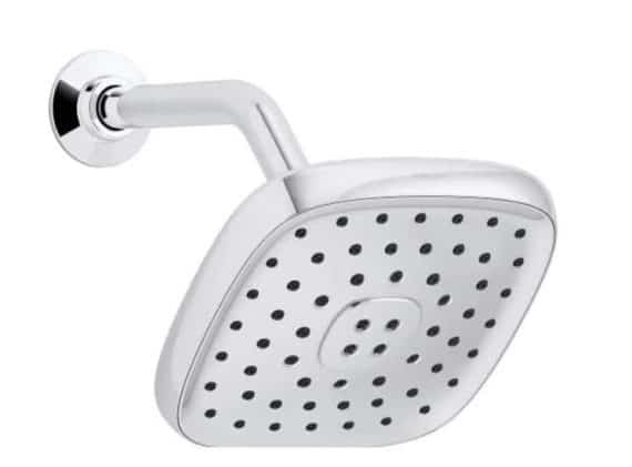 KOHLER Fordra R27513-G-CP 3-Spray Patterns 6.817 in. Wall Mount Fixed Shower Head in Polished Chrome