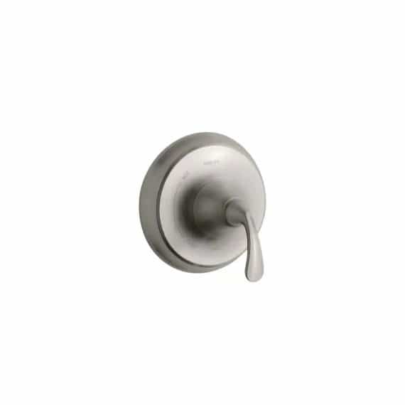 Kohler Fort TS10277-4-BN Rite Temp 1 Handle Wall Mount Tub and Shower Faucet Trim Kit in Vibrant Brushed Nickel (Valve not included)