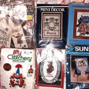 LOT OF 6 Assorted CROSS STITCH And Needlecraft Kits PLEASE READ