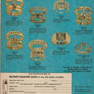 Military Diamond Sales Print Ad 1984 jewelry rings gold diamonds advertisement