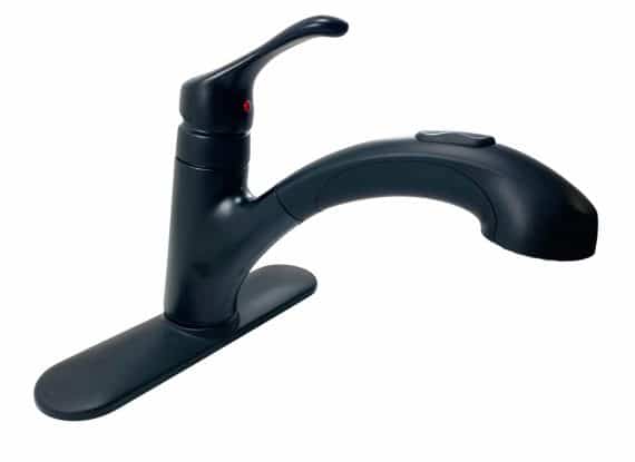 Moen Renzo CA87316BL Single Handle Pull Out Sprayer Kitchen Faucet in Glacier