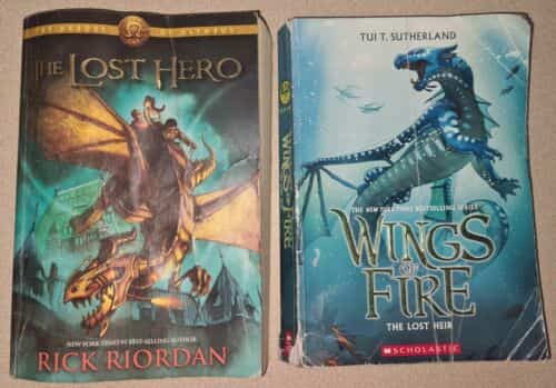 The Lost Hero (Heroes of Olympus, Book 1) & Wings of Fire the Lost Heir paperbac