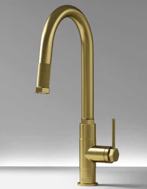 VIGO Hart Arched VG02035MG Single-Handle Pull-Down Spray Kitchen Faucet in Matte Brushed Gold