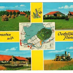 VTG Flevoland Netherlands Postcard Unposted “Greetings From Eastern Flevoland”