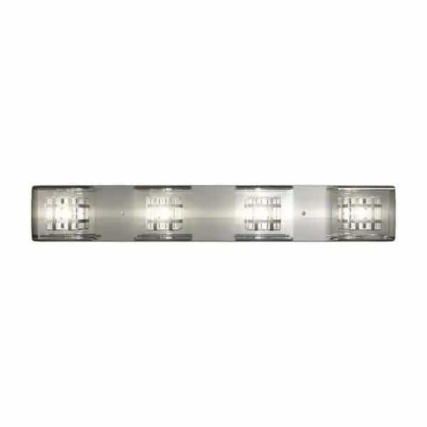 Artika VAN4M-HD1 Metropolitan 31 in. 4-Light Chrome Modern Bath Vanity Light Bar for Bathroom