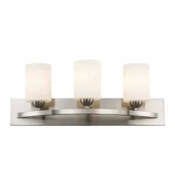 Bel Air Lighting 22283 BN Moonlight 24-in. 3-Light Brushed Nickel Vanity Light with Frosted Glass
