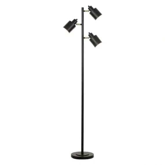 Catalina Lighting 23247-001 66 in. Black Floor Lamp and LED Bulb Included