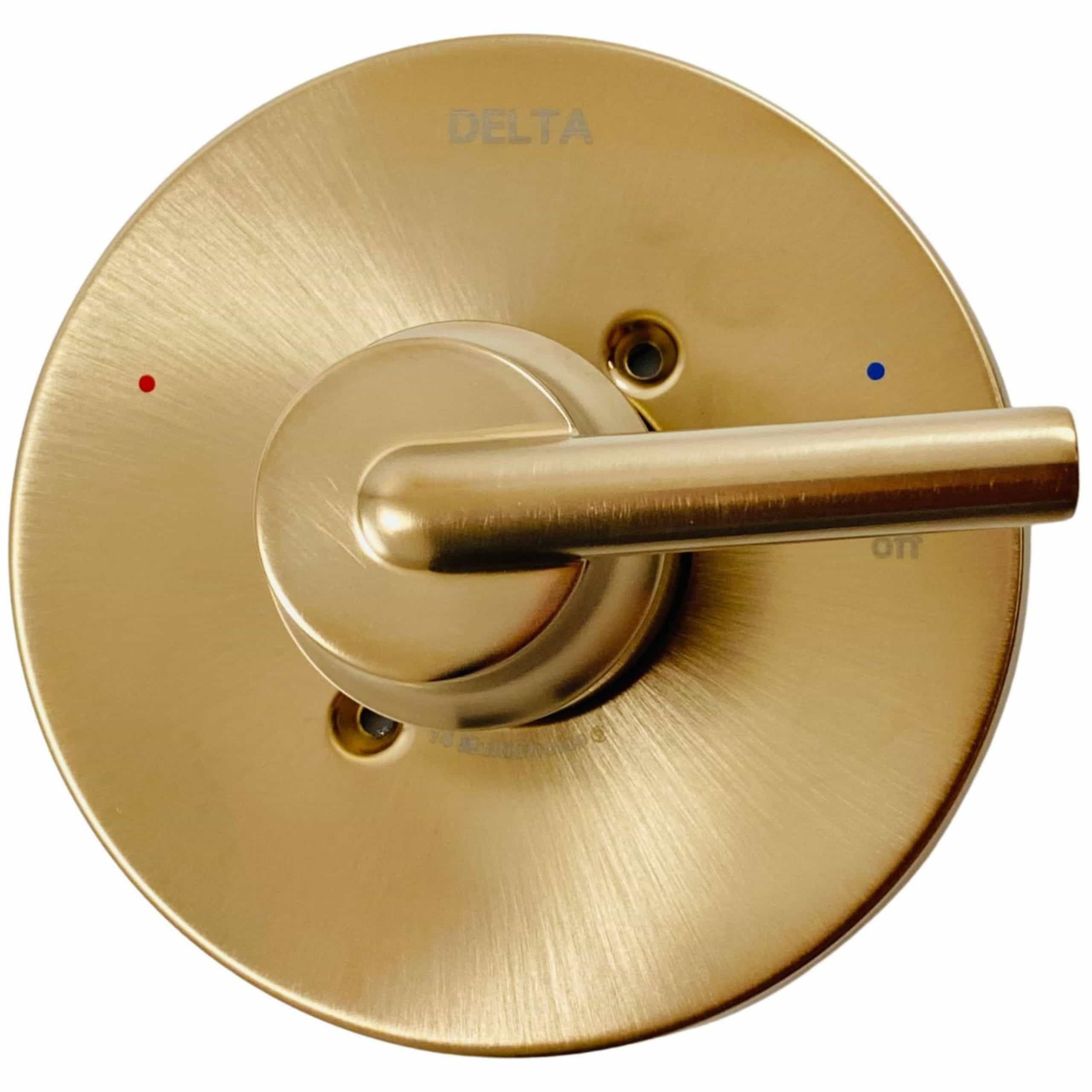 Delta T14059-CZ Trinsic 1-Handle Wall-Mount Valve Trim Kit in Champagne Bronze (Valve Not Included)