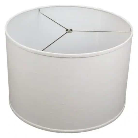 FenchelShades.com 18-18-12-W-DL-OFF Fenchel Shades 18 in. Top Dia x 18 in. Bottom Dia x 12 in. H Designer Linen Off White Drum Lamp Shade
