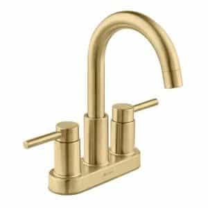 Glacier Bay 1005546564 Dorind 4 in. Centerset 2-Handle High-Arc Bathroom Faucet in Matte Gold