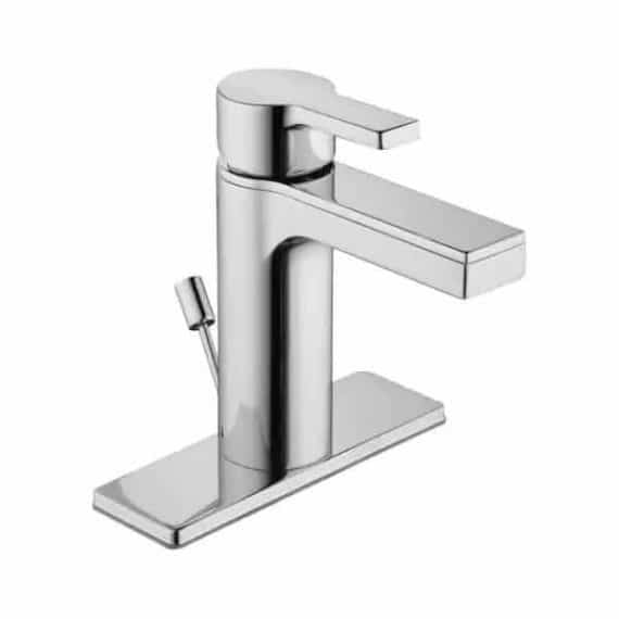 Glacier Bay 1003120605 Modern Contemporary Single Hole Single-Handle Low-Arc Bathroom Faucet in Chrome