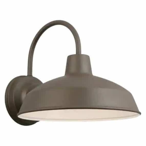 Hampton Bay IZH1691L-2 Bronze Outdoor LED Barn Light Wall Lantern Sconce