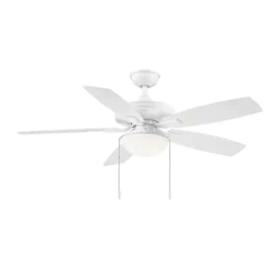 Hampton Bay YG836A-WH Gazebo III 52 in. White LED Indoor/Outdoor Ceiling Fan with Light Kit