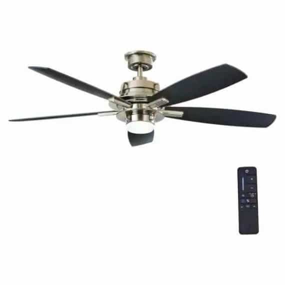 Home Decorators Collection AM472-GM Montpelier 56 in. LED Indoor Gunmetal Ceiling Fan with Light Kit and Remote Control