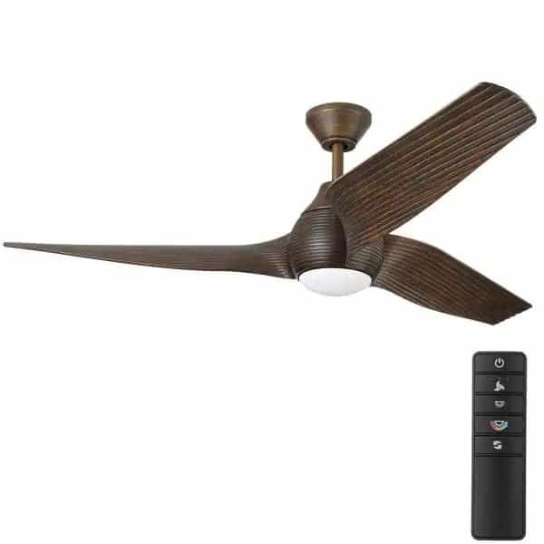 Home Decorators Collection 52060 Kayden Dc 60 In White Color Changing Integrated Led Indoor Outdoor Dark Oak Ceiling Fan With Light Kit And Remote - Home Decorators Collection Ceiling Fan Light Cover