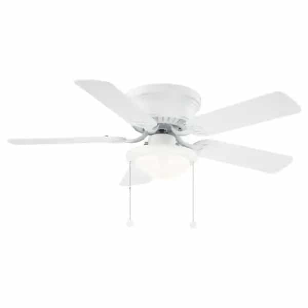 Hugger AL383CP-MWH 44 in. LED Matte White Ceiling Fan