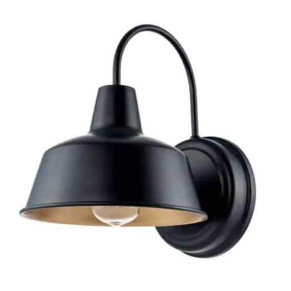 Hukoro FAY-US-OD-135-B-1 Martin Bronze 1-Light Outdoor Barn Light Sconce with Gold-Painting inside