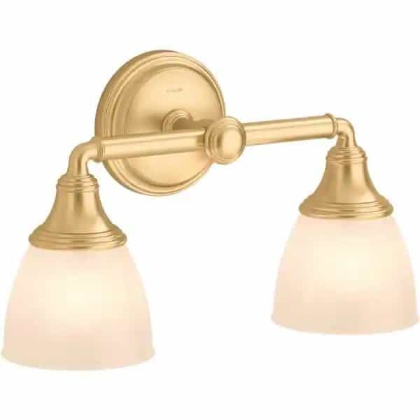 KOHLER 10571-2GL Devonshire 2-Light Brushed Moderne Brass Wall Sconce