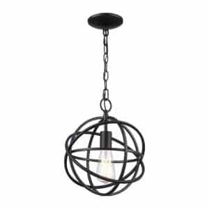 Monteaux Lighting RS20201020-1 Sarolta Sands 1-Light Black Orb Pendant