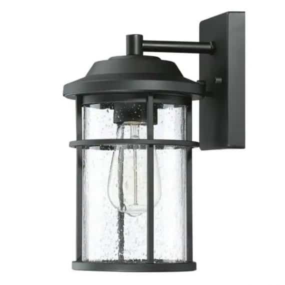 Pia Ricco 1Jay-14631 1- Light Matte Black Outdoor Wall Lantern Sconce