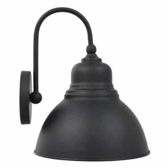 Sylvania 60061 Dover 1-Light Antique Black Outdoor Wall Mount Barn Light Sconce with Edison LED Light Bulb Included