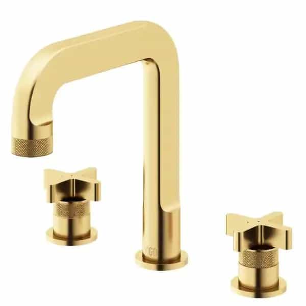 VIGO VG01302MG Wythe 8 in. Widespread 2-Handle Bathroom Faucet in Matte Brushed Gold