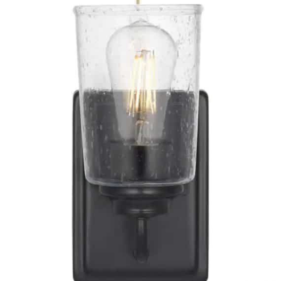 hampton-bay-1014hbmbdi-evangeline-4-5-in-1-light-matte-black-indoor-wall-farmhouse-sconce-with-clear-seeded-glass-shade