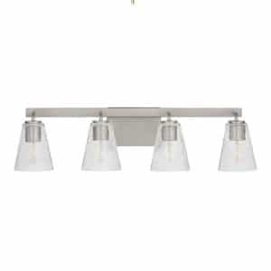 Home Decorators Collection 4000204-962 Westbrook 30.5 in. 4-Light Brushed Nickel Modern Bathroom Vanity Light