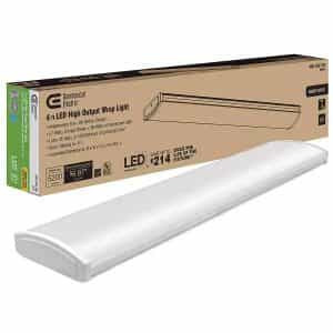 Commercial Electric 54677691 4 ft. High Output 5200 Lumens Integrated LED White Wraparound Light 4000K Bright White 120-277V Energy Star Rated