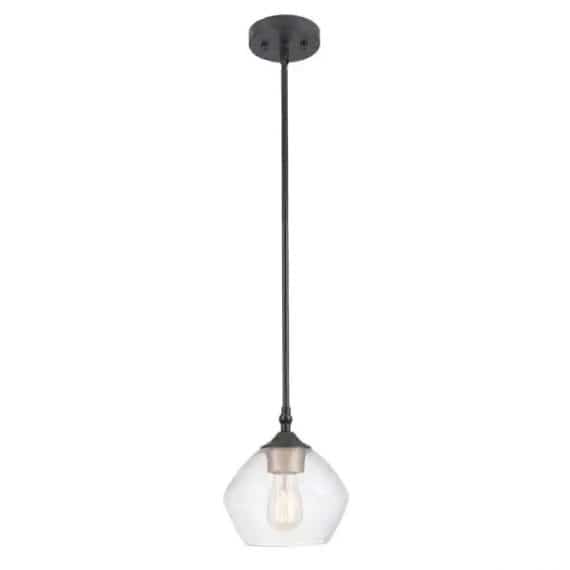 globe-electric-60312-harrow-1-light-matte-black-pendant-with-clear-glass-shade
