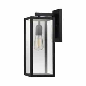 Globe Electric 44314 Hurley 1-Light Black Outdoor Wall Lantern Sconce