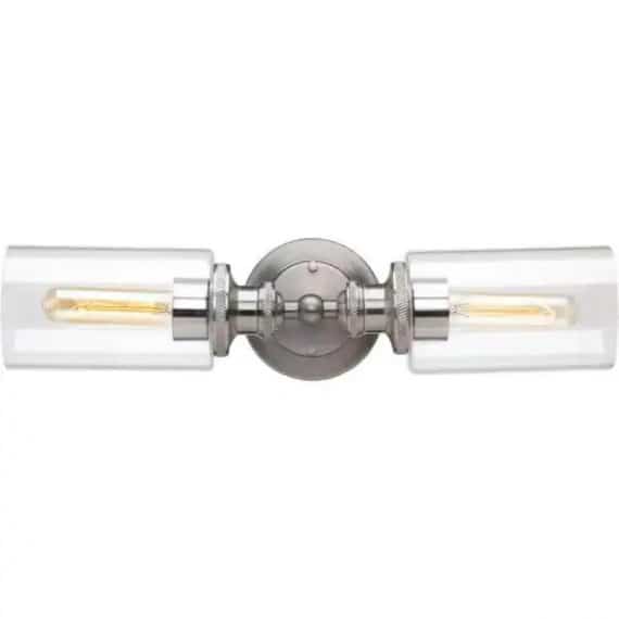 progress-lighting-p2809-81-archives-collection-18-1-2-in-2-light-antique-nickel-etched-fluted-glass-farmhouse-bathroom-vanity-light