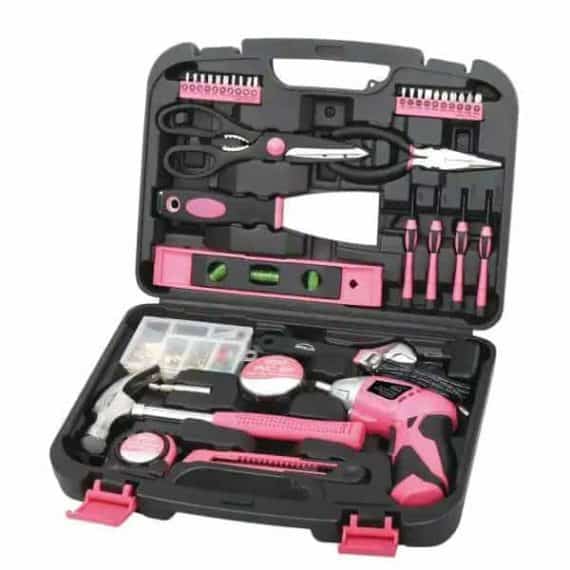 Apollo DT0773n1 135-Piece Home Tool Kit in Pink