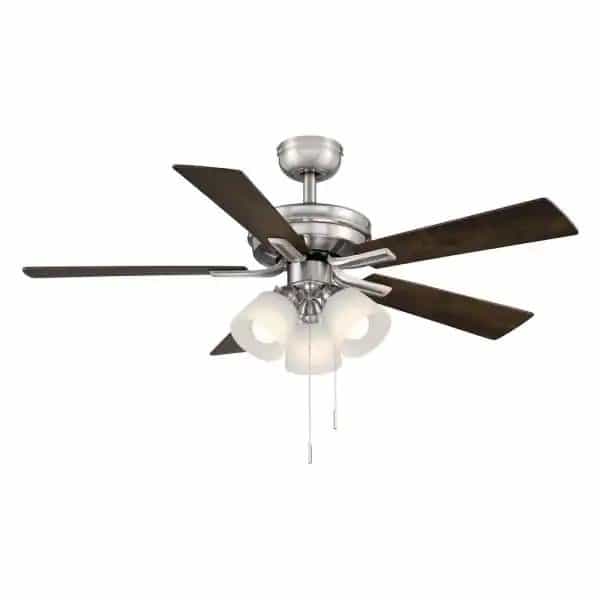 Hampton Bay AL958B-BN Sinclair II 44 in. Indoor Brushed Nickel LED Ceiling Fan with Light