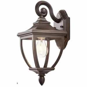 Home Decorators Collection 23461 1-Light Oil-Rubbed Bronze Outdoor 6.5 in. Wall Lantern Sconce with Clear Glass