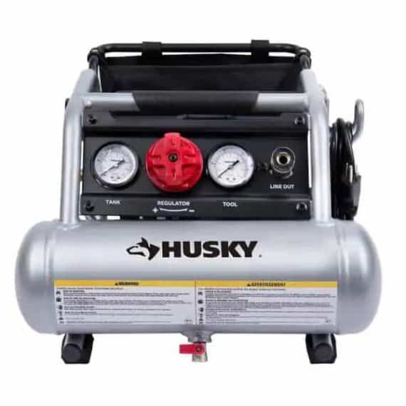 Husky 3300113 1 Gal. Portable Electric-Powered Silent Air Compressor