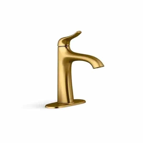 KOHLER K-R28890-4D-2MB Easmor Single-Handle Single Hole Bathroom Faucet in Vibrant Brushed Moderne Brass