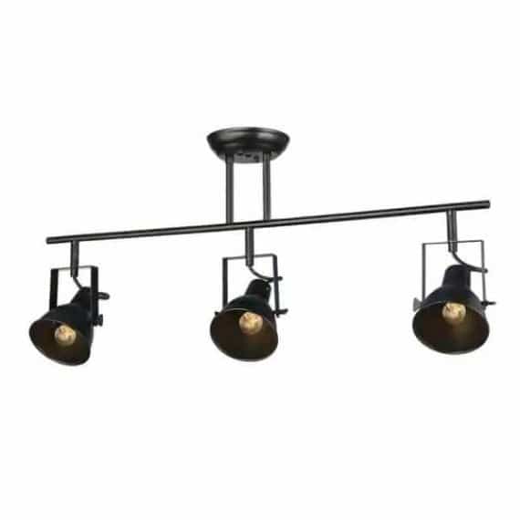 LNC A03159 Modern Black Track Light, 28 in. 3-Light Linear Bar Spotlight for Living Room Kitchen Garage Industrial Task Lighting