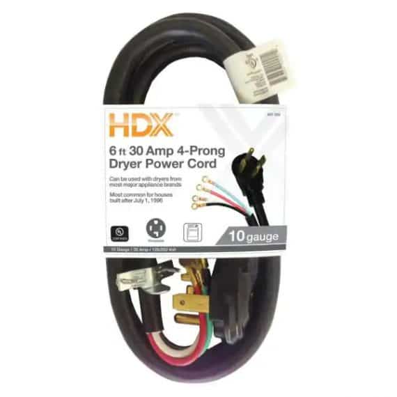 hdx-hd601-004-6-ft-30-amp-4-prong-dryer-power-cord