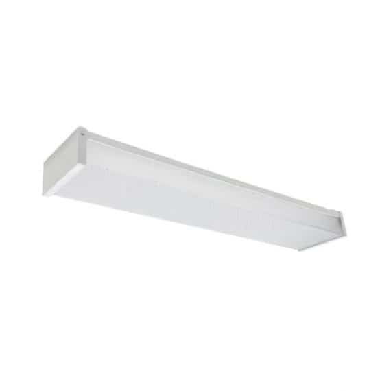 Commercial Electric WR2440K15LPL 2 ft. 120-Volt 1900 Lumens White integrated LED Wraparound Light with Prismatic Lens