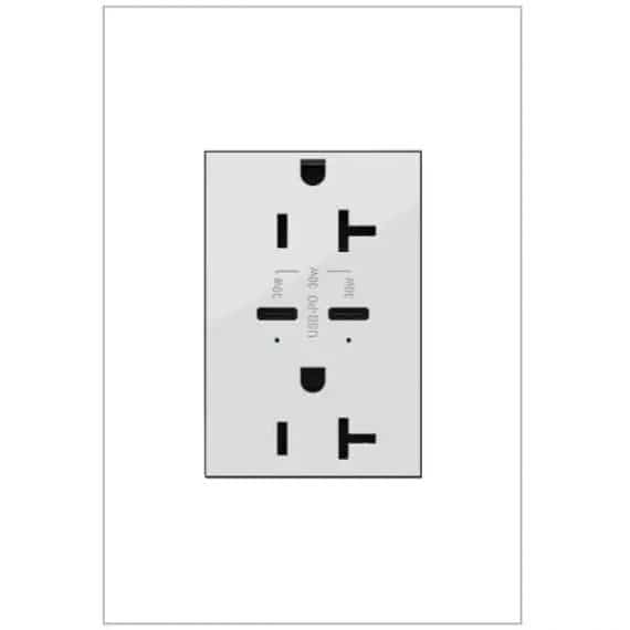 Legrand ARTRUSB20PD30W4 adorne 20 Amp TamperResistant Duplex Outlet
